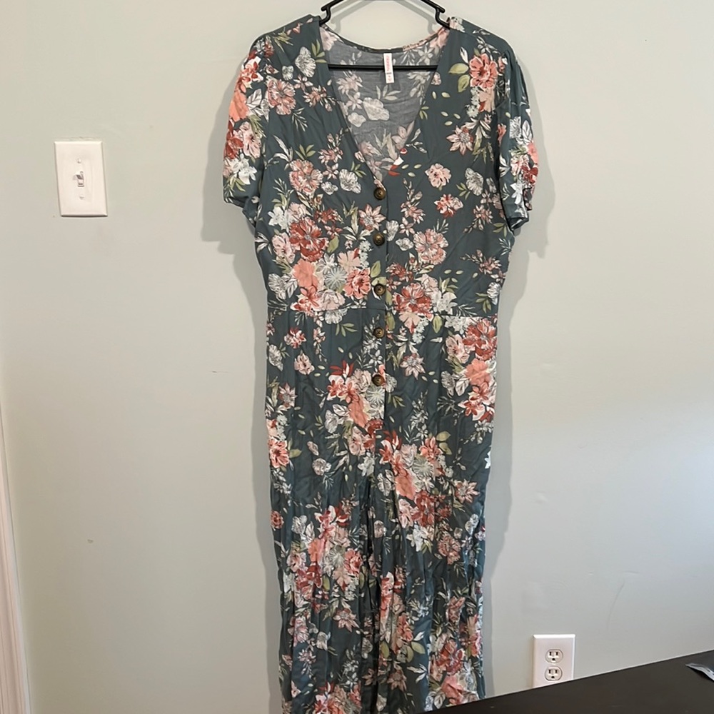 Xhilaration Floral Jumpsuit